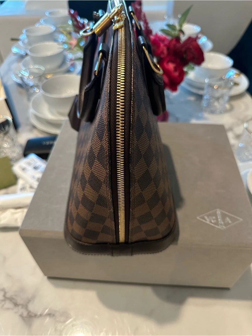 Louis Vuitton Alma PM Checkered Top-Handle Women’s Bag